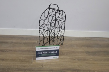 Afbeelding van Smeedijzeren Wijnrek voor 19 Flessen'