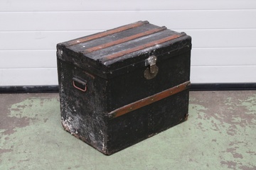 Afbeelding van Antiek Houten Hutkoffer