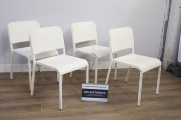Afbeelding van Set van 4 Witte Ikea Eetkamerstoelen''