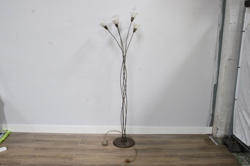 Afbeelding van Vintage Vloerlamp met 4 Bloemvormige Kapjes