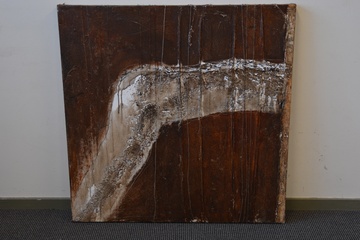 Afbeelding van Groot schilderij van Jeanne Beenackers: 'Boemerang'