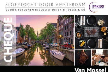 Afbeelding van Sloeptocht door Amsterdam incl. diner bij Vlees & Co (6 personen)