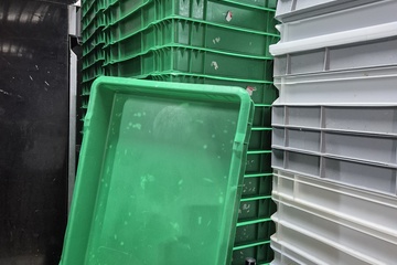 Afbeelding van 10 groene kunststof pizza deegbakken