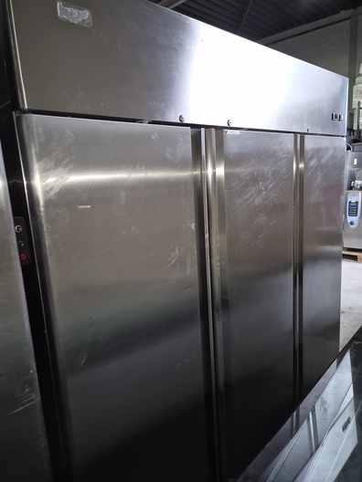 3 deurs rvs koelkast