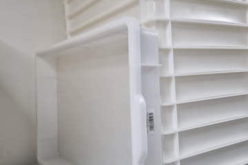 Afbeelding van 10 x kunststof krat nieuw 60x40x8 Liter 20