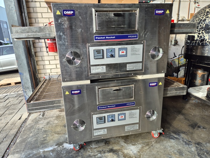 Dubbele DMP pocket rocket conveyor gas pizza ovens