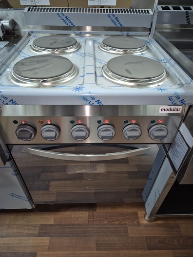 Kookfornuis elektrisch 4 pits met oven Modular nieuw