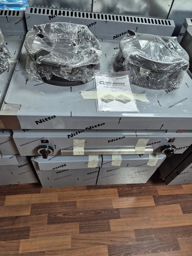 Double Gas wok cooker nieuw