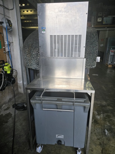 ntf gm 550a schaafijsmachine met verrijdbare bunker