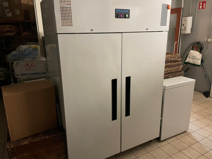 Polar koelkast dubbeldeurs wit