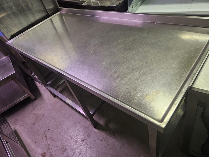 RVS werktafel 160x73 cm