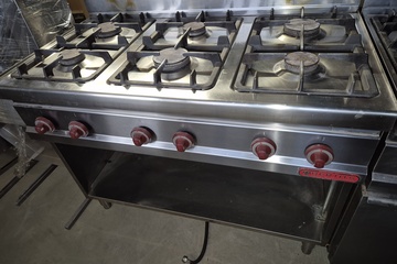 Afbeelding van Gasfornuis 6 pits op open kast