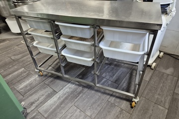 Afbeelding van RVS grondstoffen kar zadenwagen