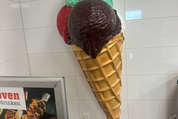 Afbeelding van ijshoorn stoepbord verrijdbaar