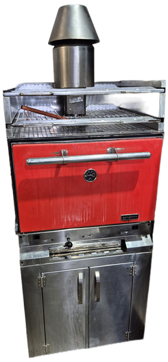 Houtskool charcoal oven op onderstel