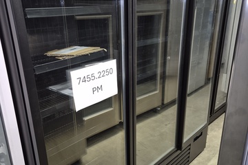 Afbeelding van Supermarkt wandvriezer zwart nieuw