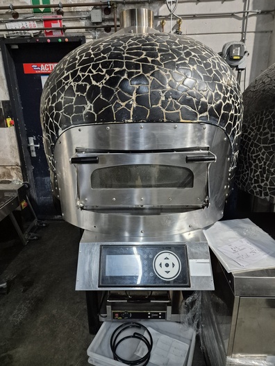 Pizzaoven roterend elektrisch op onderstel