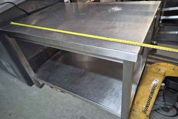 Afbeelding van RVS werktafel 100x70