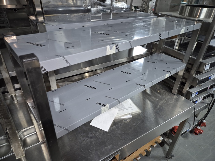 rvs opzet stelling 120 cm nieuw