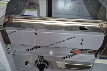 Afbeelding van Nieuwe spiegelbakplaat gas tafelmodel