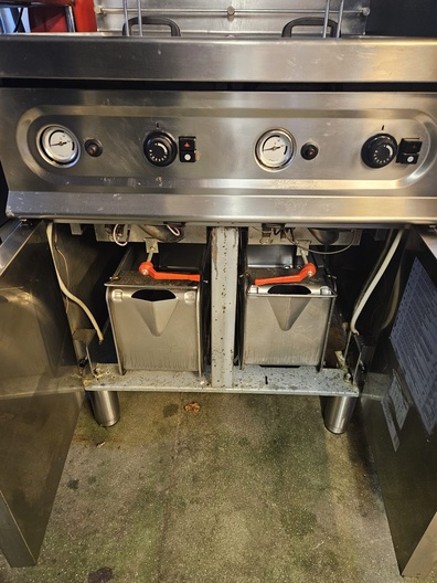 Gasfrituur dubbel 70x70 cm