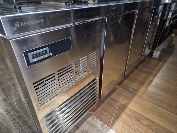 rvs koelwerkbank 3 drs Angelo Po