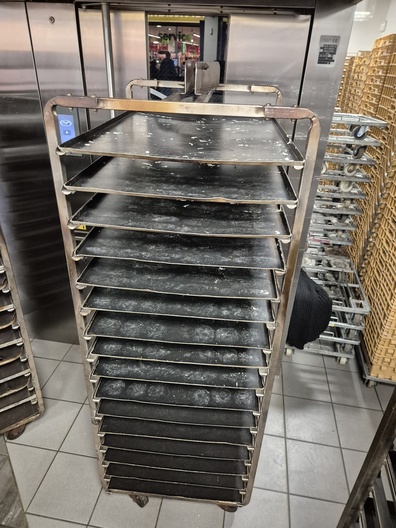 Platenwagen 60/80 met teflon bakplaten vlak