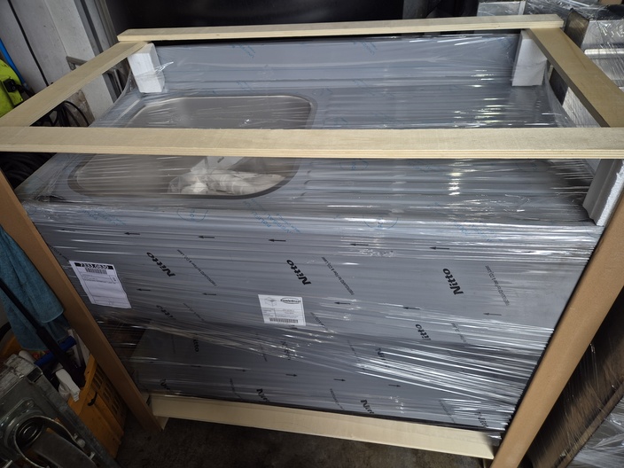 Nieuwe rvs gootsteen 120 cm