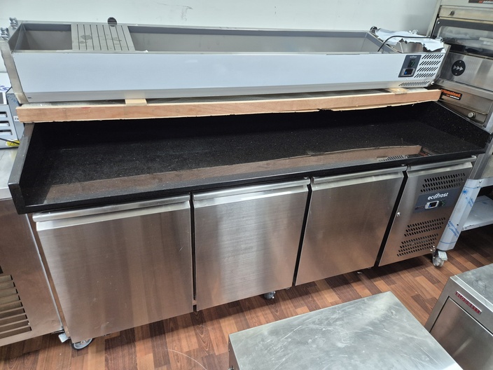 Pizza koelwerkbank met opzetkoeling 202 cm nieuw