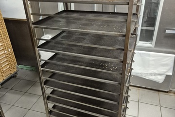 Afbeelding van Platenwagen 60/80 met teflon bakplaten vlak geperforeerd