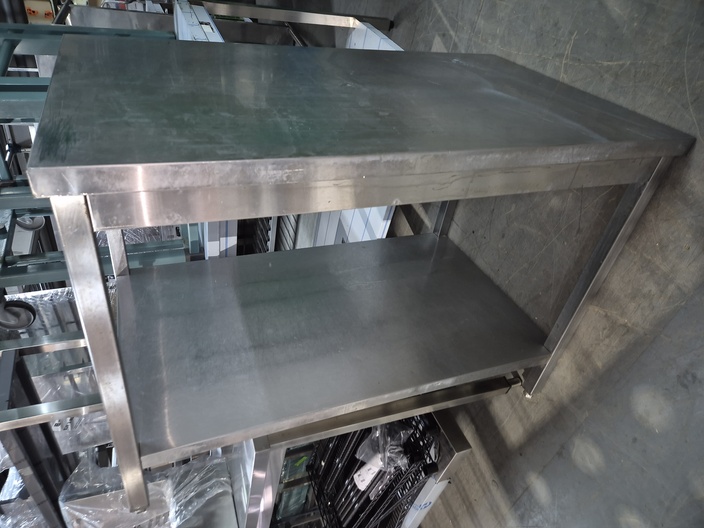 120 cm rvs werktafel met onderplank