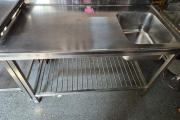 Afbeelding van RVS wasbak 145x75x90 cm